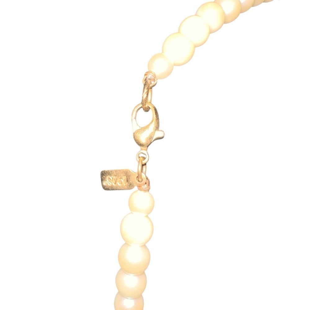 Vintage 1980s White Faux Pearl Necklace by 1928 - Picture 3 of 4